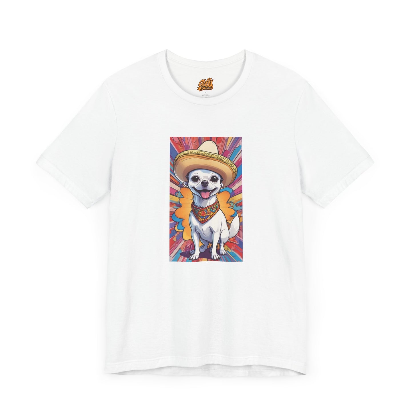 Colorful Chihuahua Fiesta Tee - Unisex Short Sleeve T-Shirt for Pet Lovers