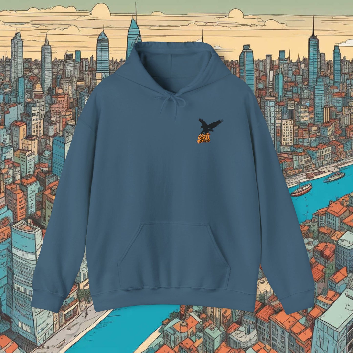 Chic Urban Style Unisex Hoodie with Artistic Graphics