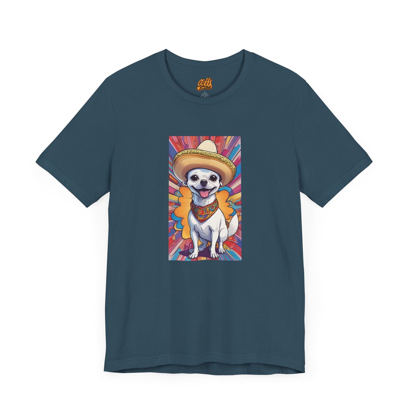 Colorful Chihuahua Fiesta Tee - Unisex Short Sleeve T-Shirt for Pet Lovers