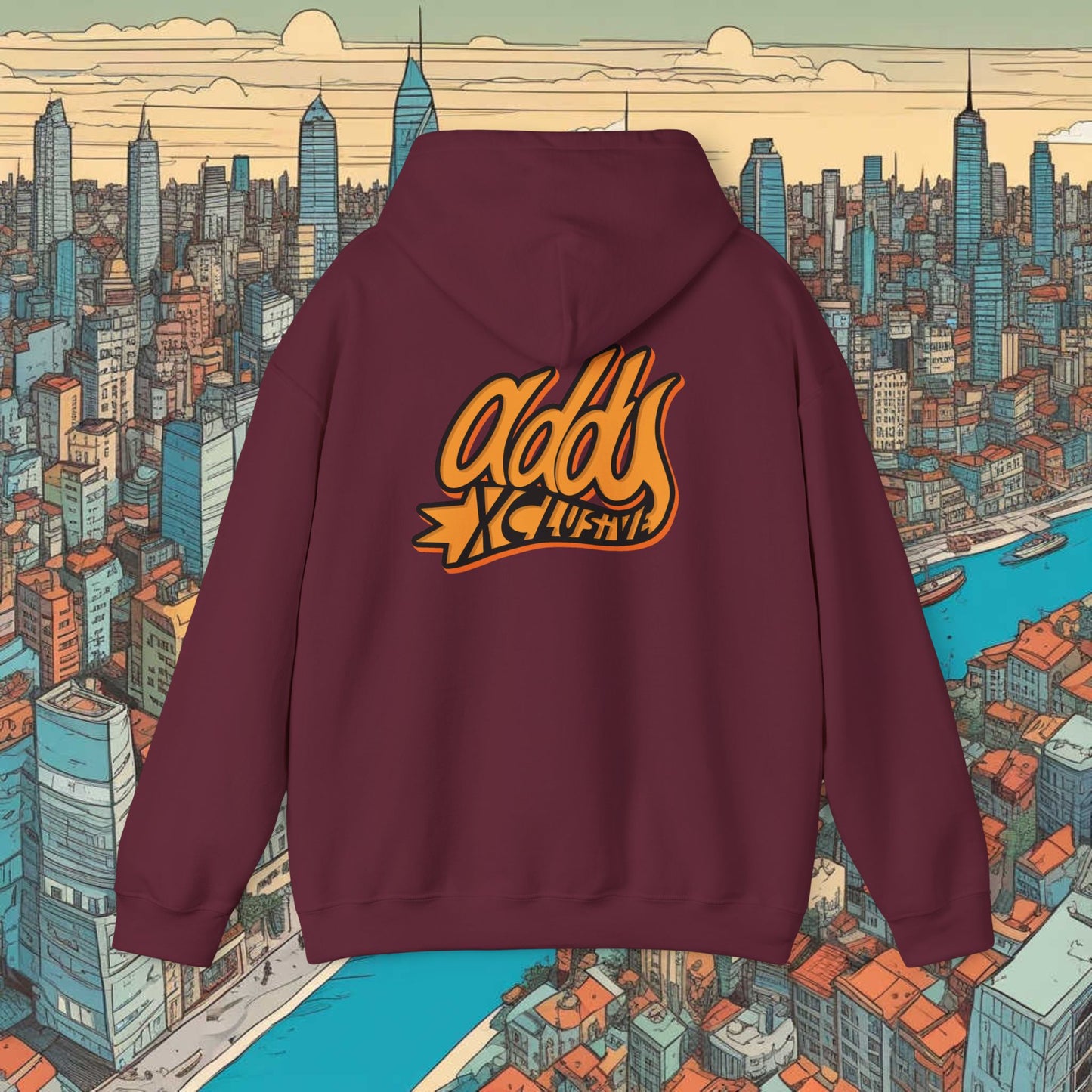Chic Urban Style Unisex Hoodie with Artistic Graphics