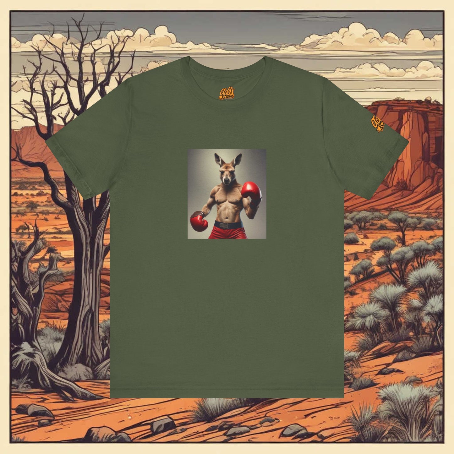 Boxing Kangaroo Unisex Jersey Tee - Fun Graphic T-Shirt