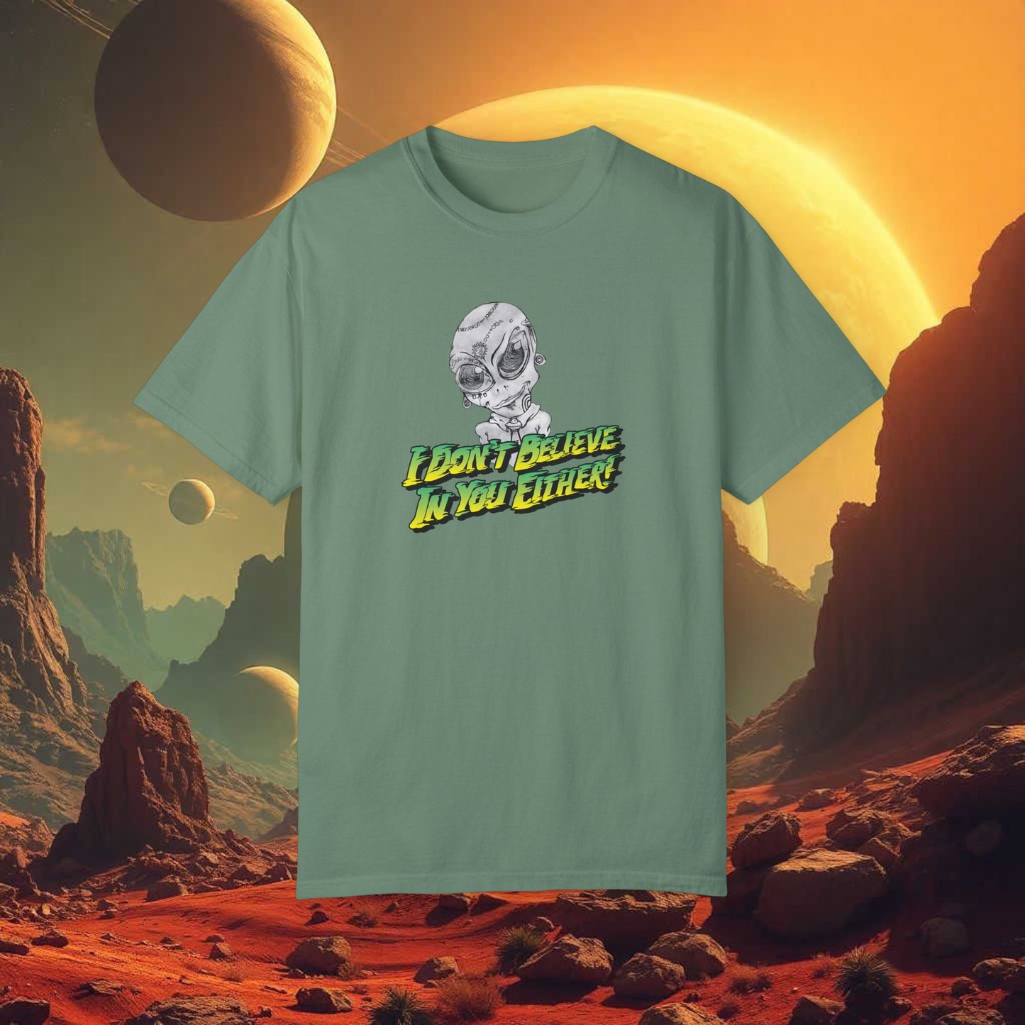 Alien Face Tattoos Unisex T-shirt