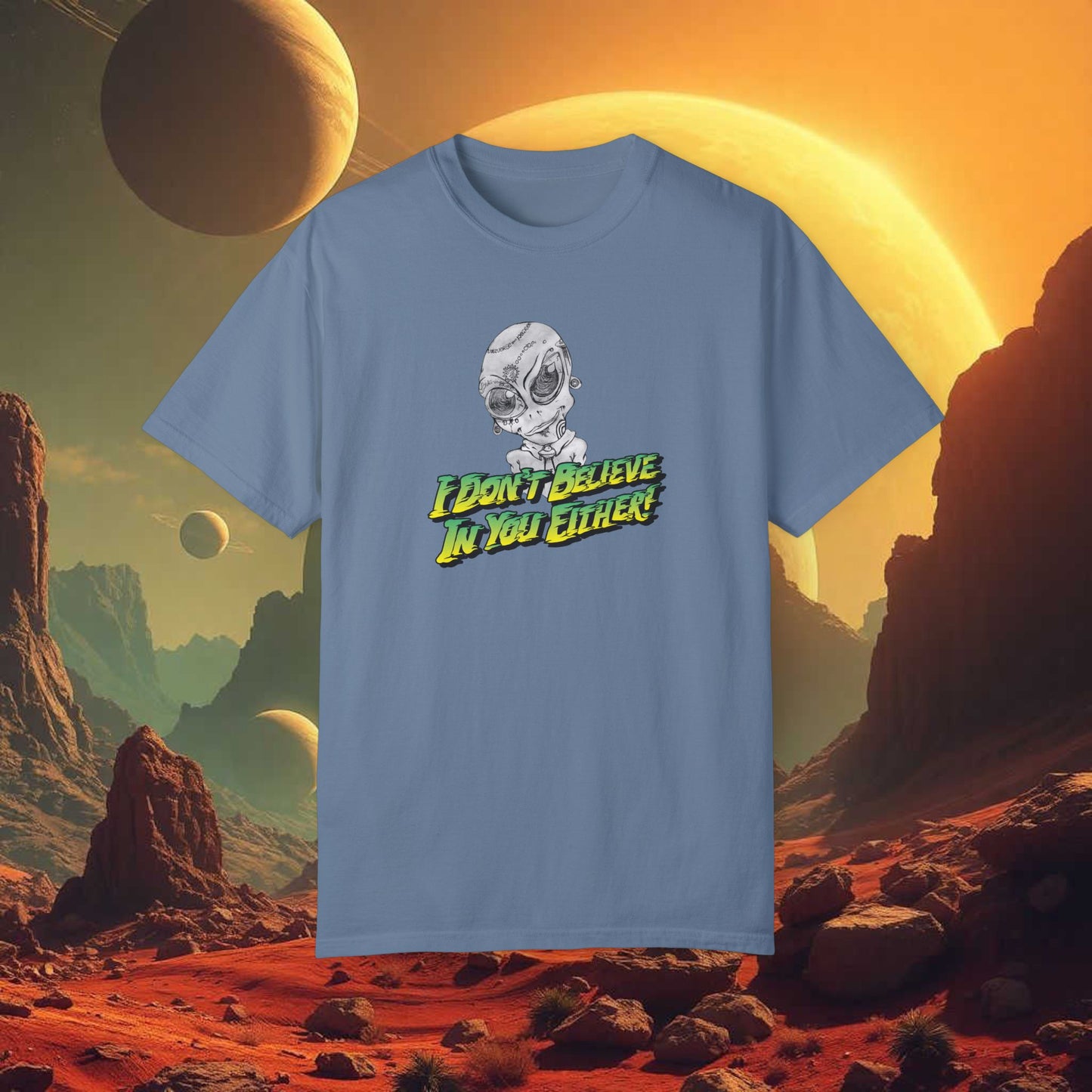 Alien Face Tattoos Unisex T-shirt