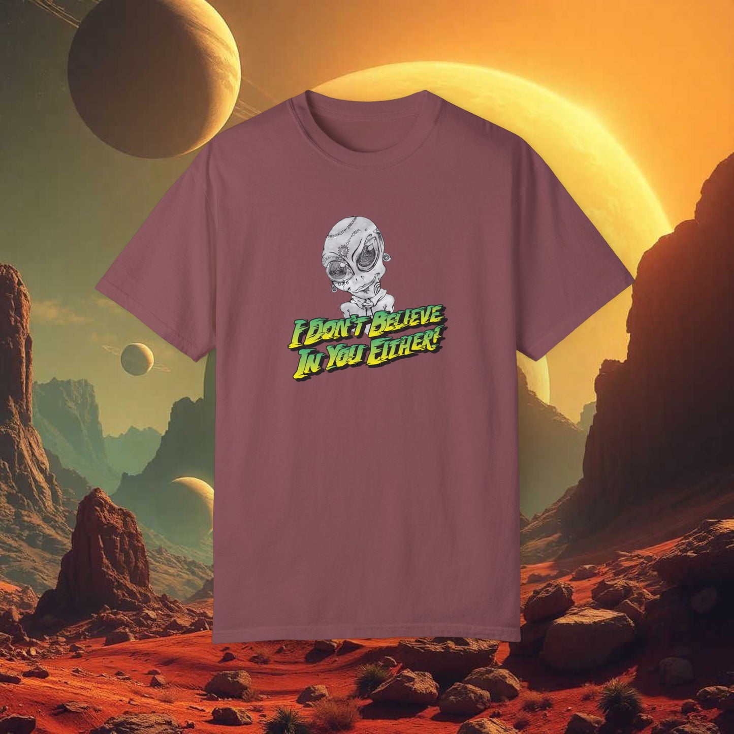 Alien Face Tattoos Unisex T-shirt