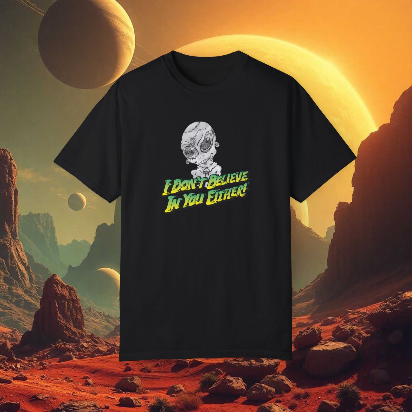 Alien Face Tattoos Unisex T-shirt