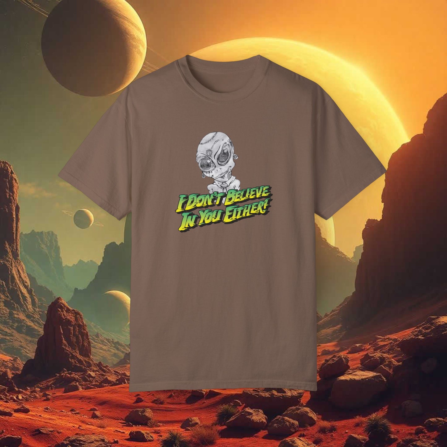 Alien Face Tattoos Unisex T-shirt