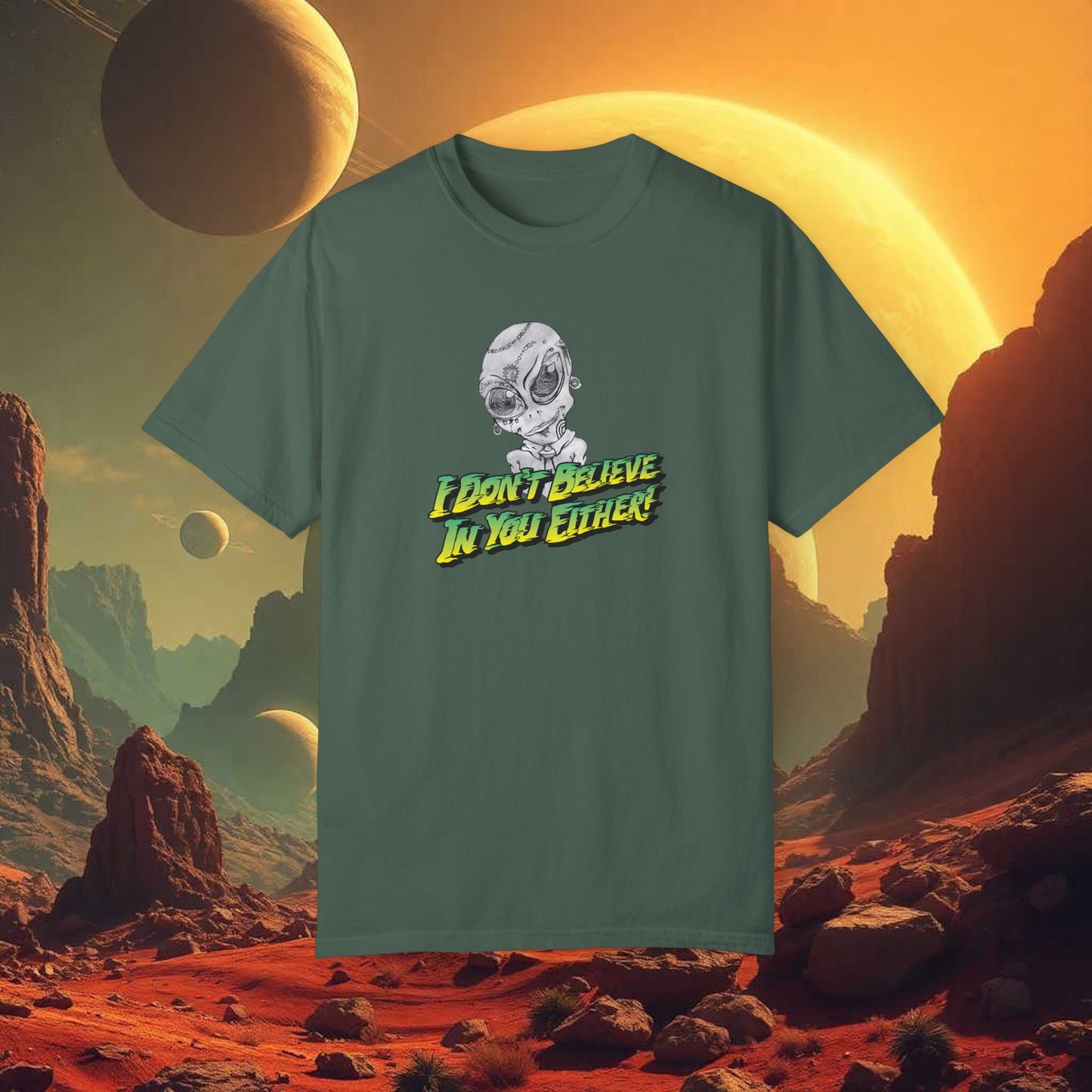 Alien Face Tattoos Unisex T-shirt