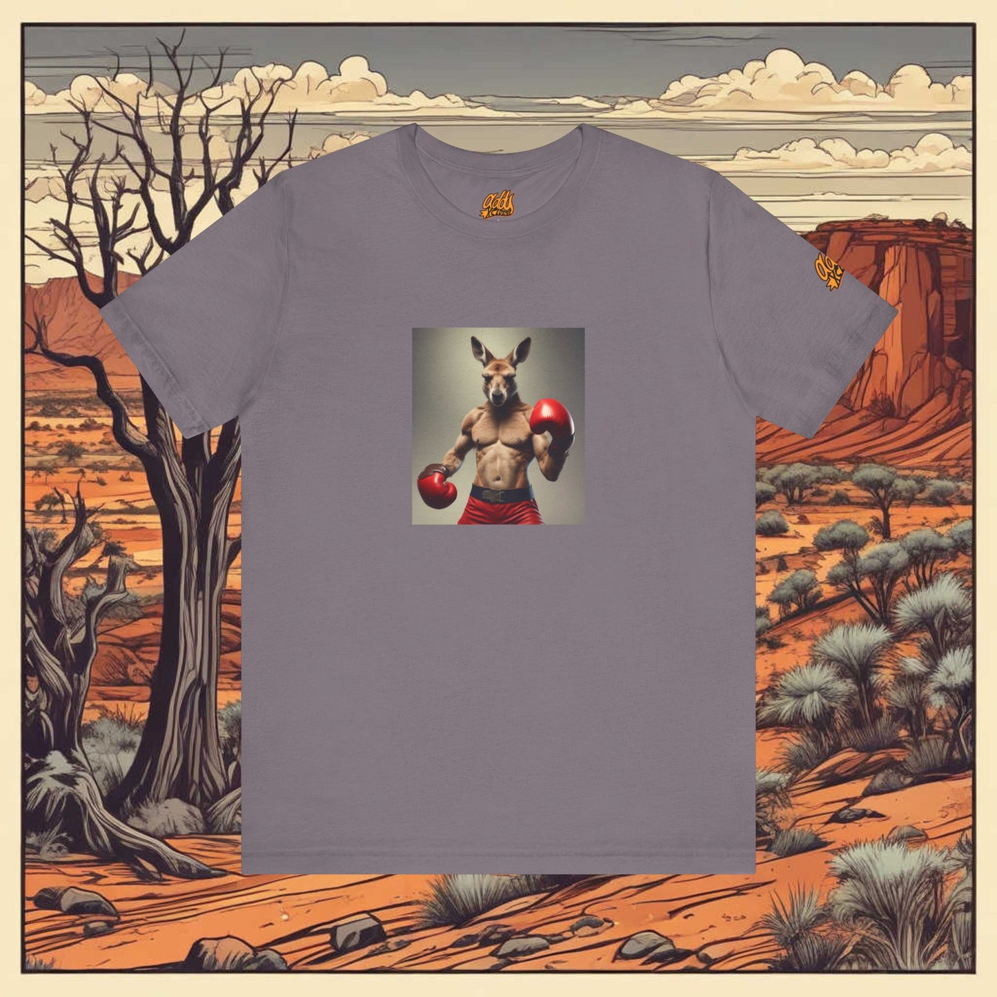 Boxing Kangaroo Unisex Jersey Tee - Fun Graphic T-Shirt
