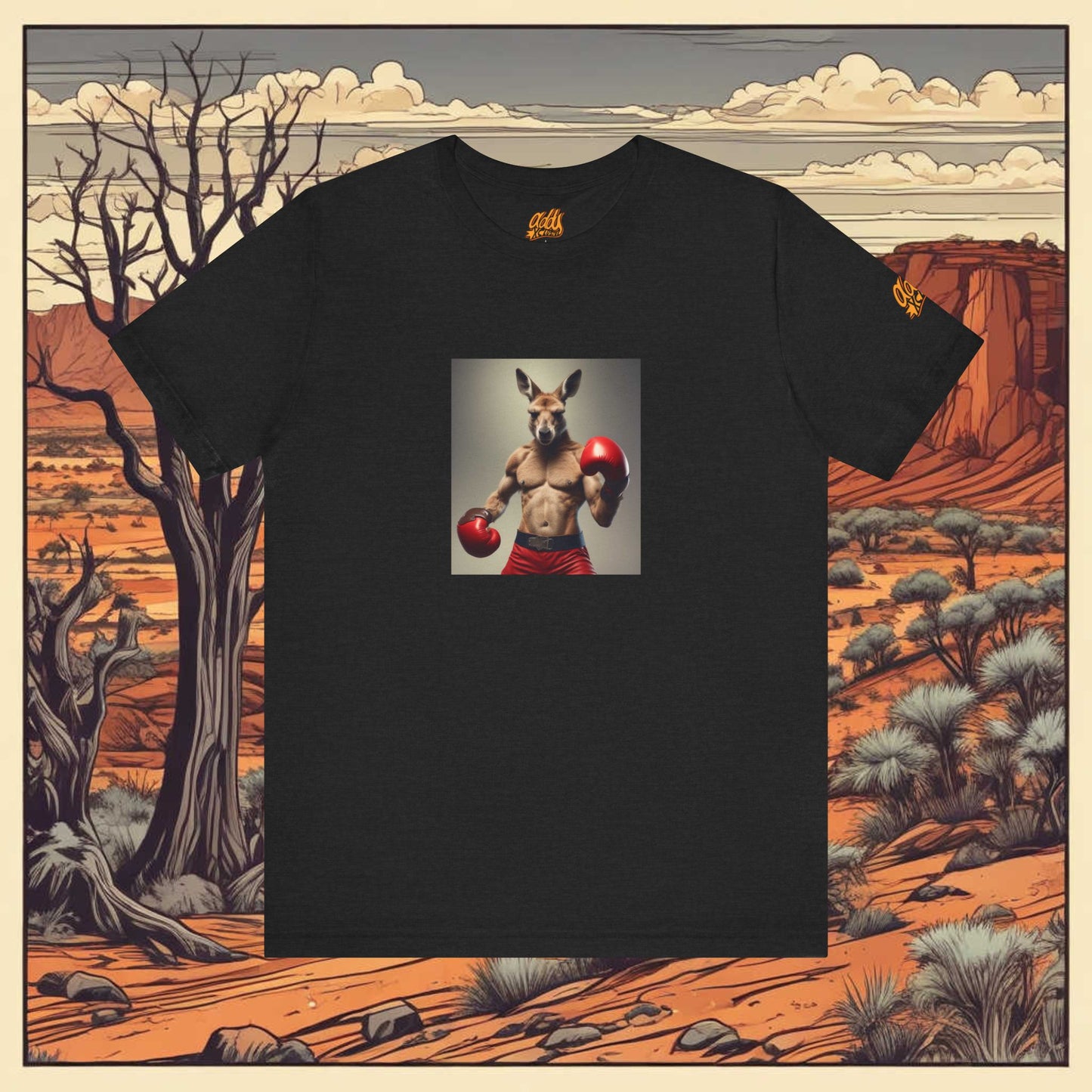 Boxing Kangaroo Unisex Jersey Tee - Fun Graphic T-Shirt