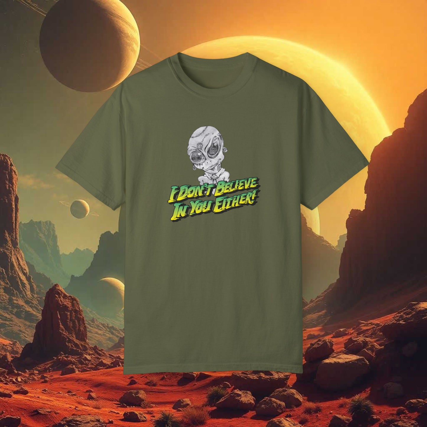 Alien Face Tattoos Unisex T-shirt
